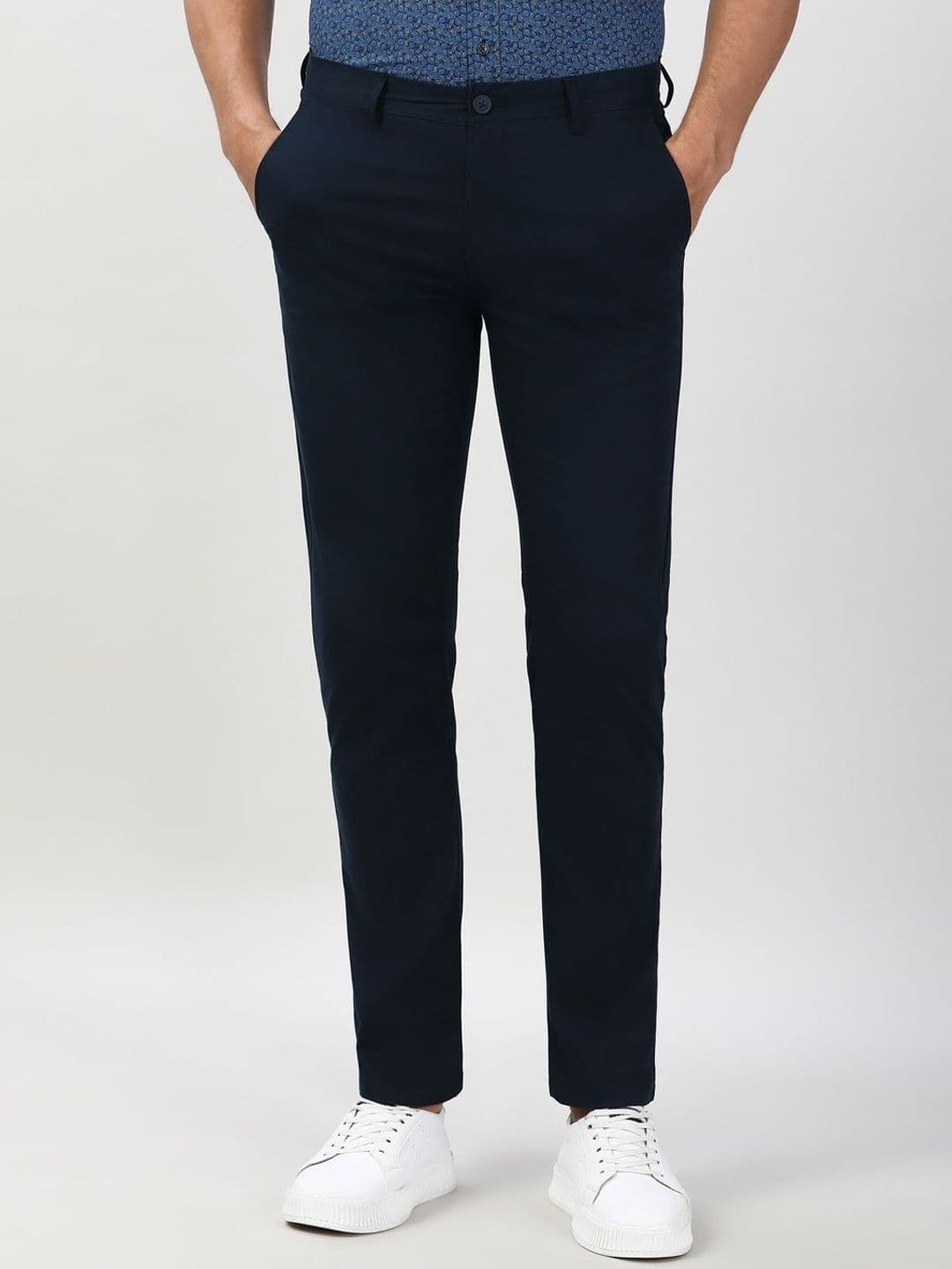 Peter England Casuals Men Slim Fit Low-Rise Formal Trousers - view 1
