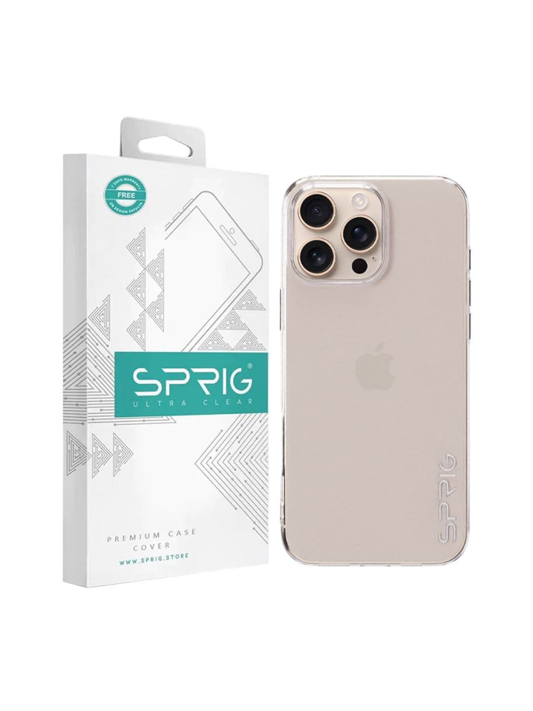 SPRIG iPhone 16 Pro Max Transparent UV Grade Back Cover - view 1
