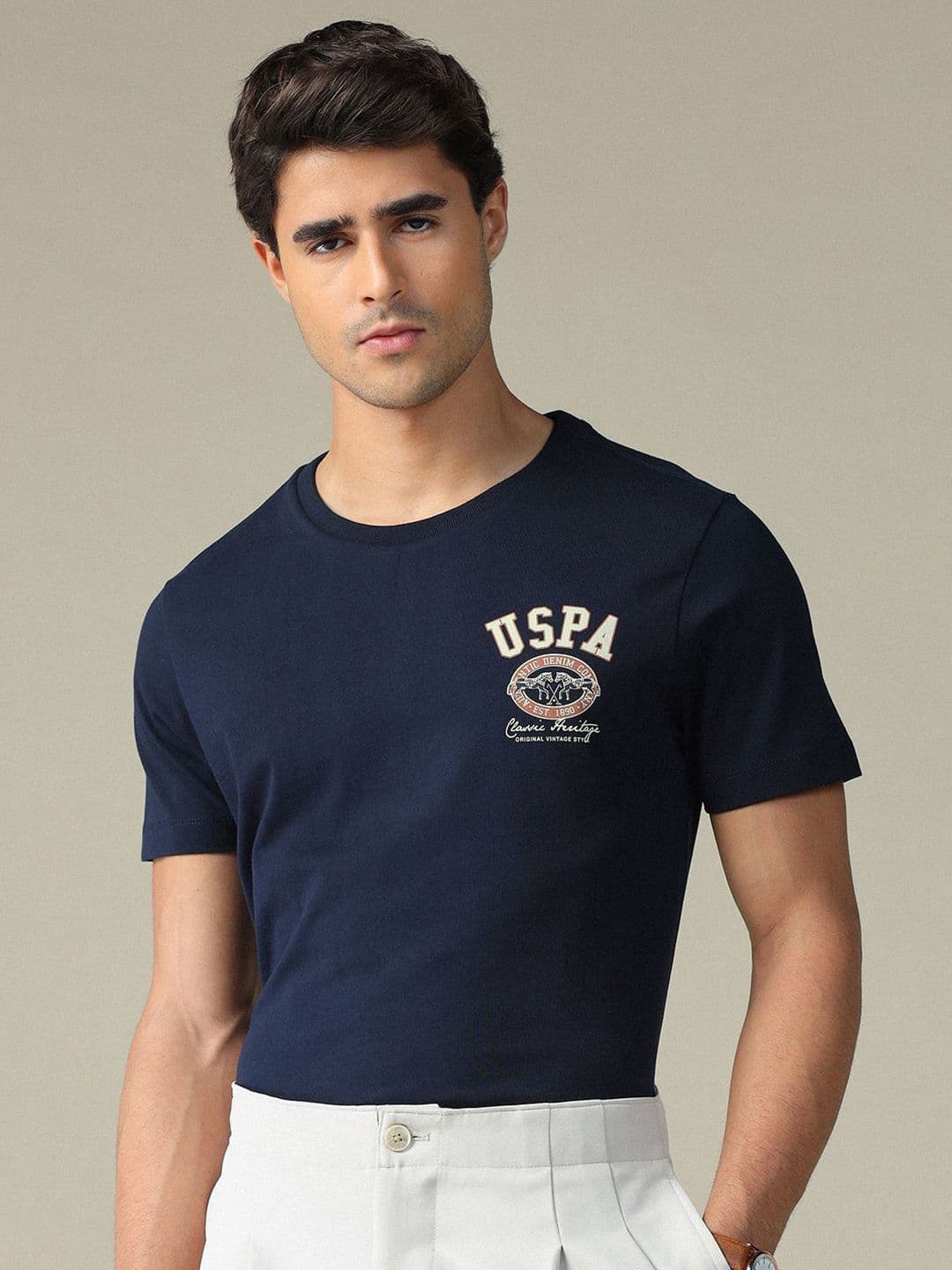 U.S. Polo Assn. Denim Co. Brand Logo Printed Cotton Muscle Fit T-shirt - view 1