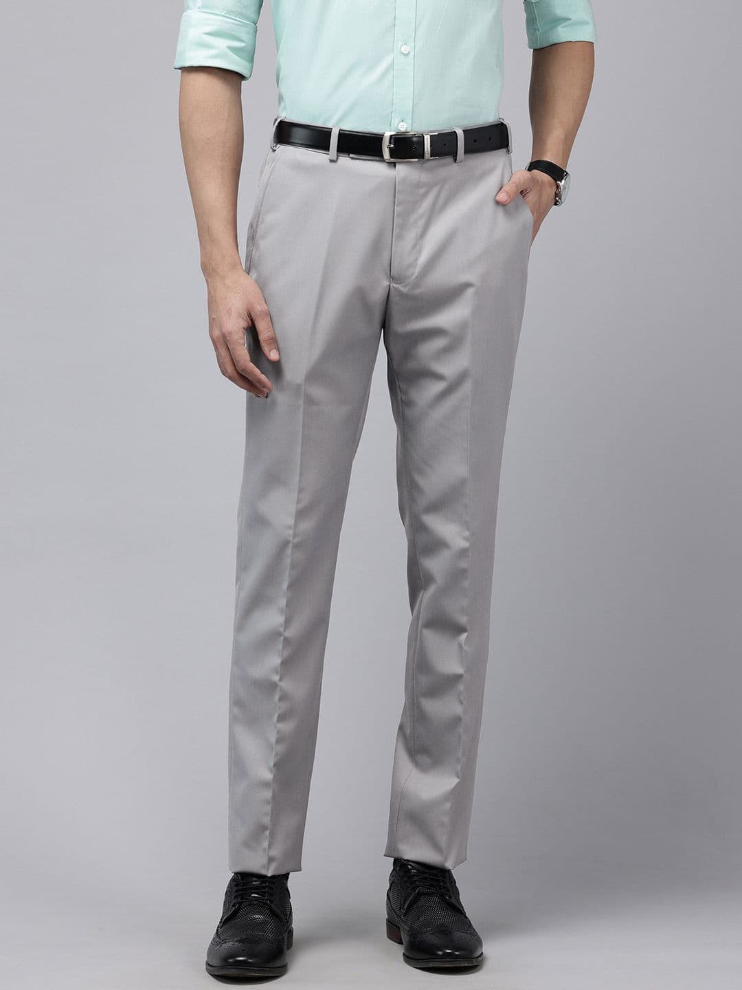 Park Avenue Men Self Design Textured Super Slim Fit Formal Trousers - view 1