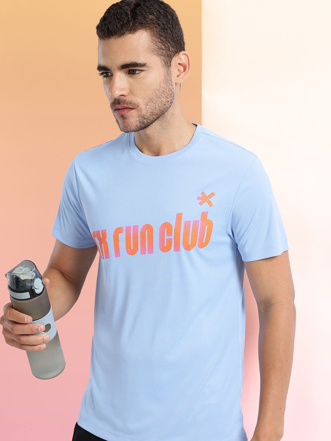 HRX by Hrithik Roshan Typography Printed Running T-shirt - view 1