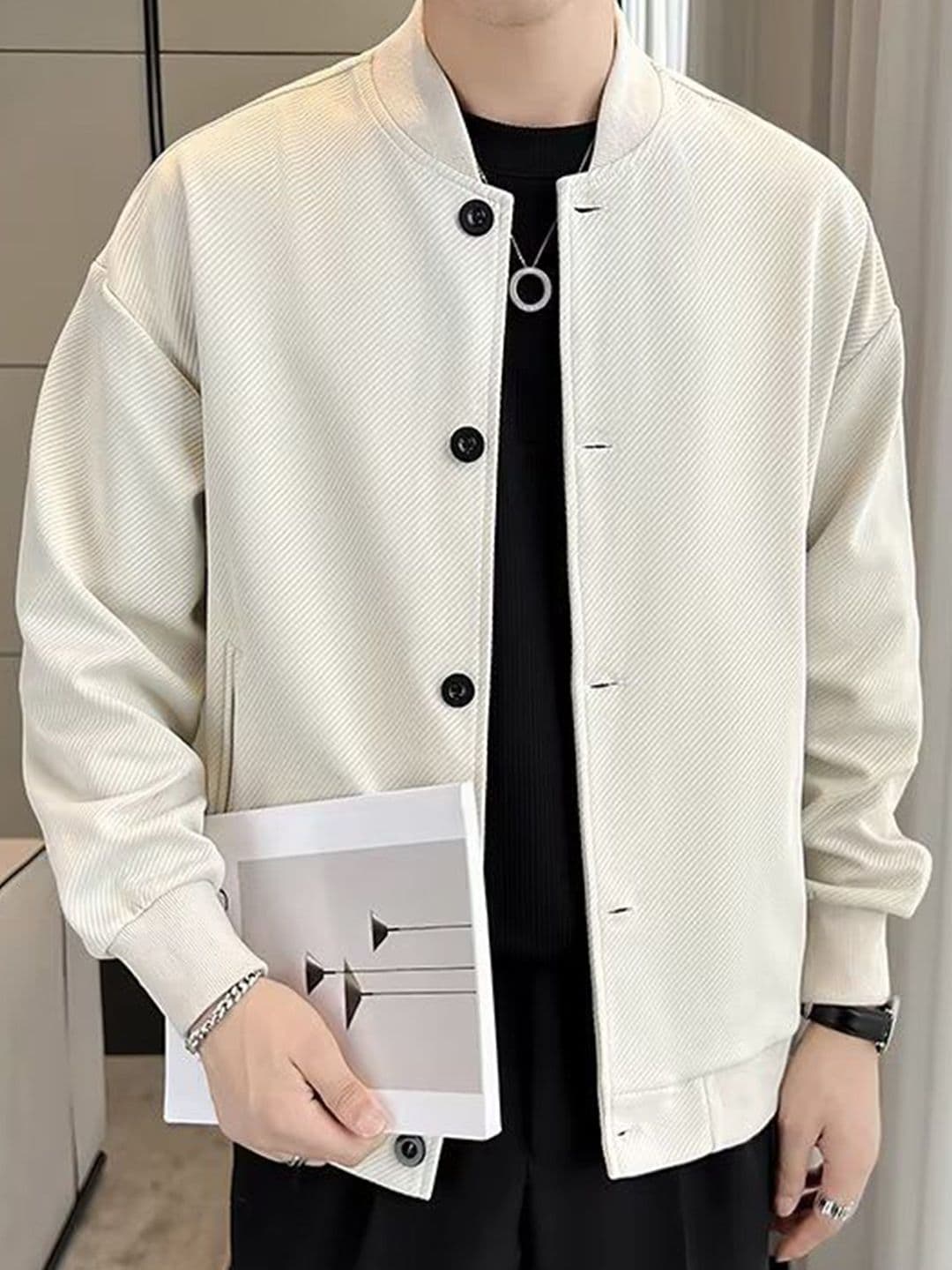 StyleCast Men Mandarin Collar Long Sleeves Jackets - view 1