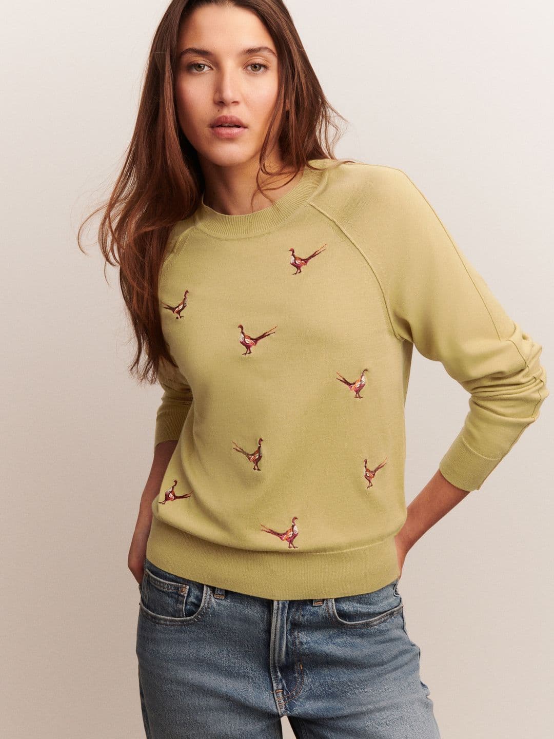 NEXT Conversational Printed Raglan Sleeves Pullover Sweater - view 1