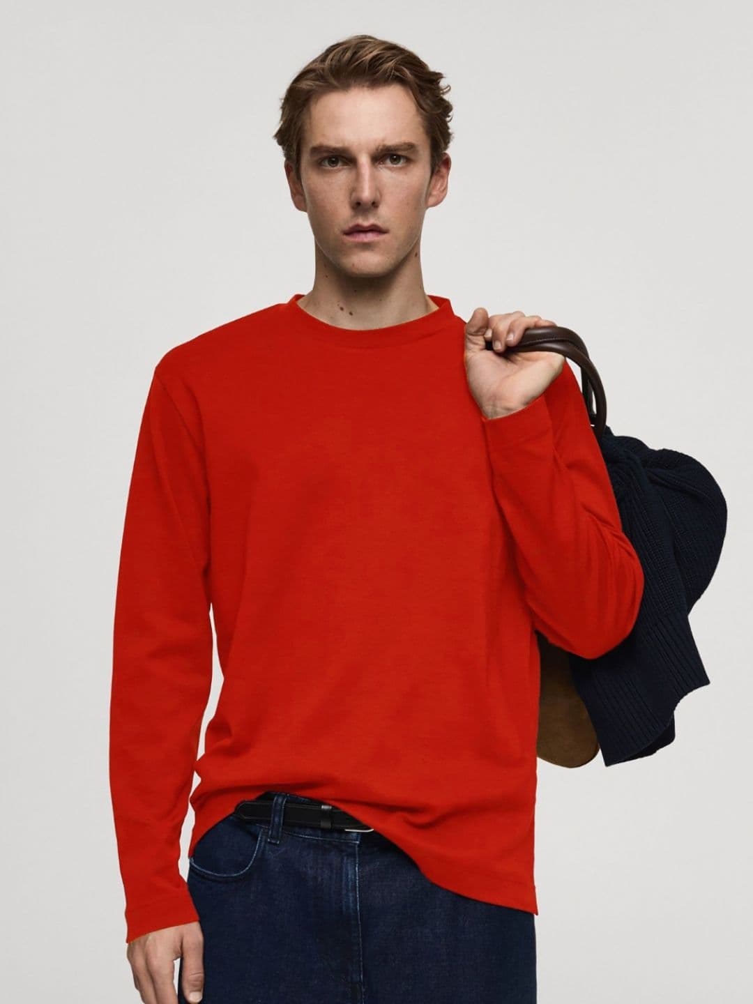 MISCHIEF MONKEY Round Neck Long Sleeves Pure Cotton T-shirt - view 1