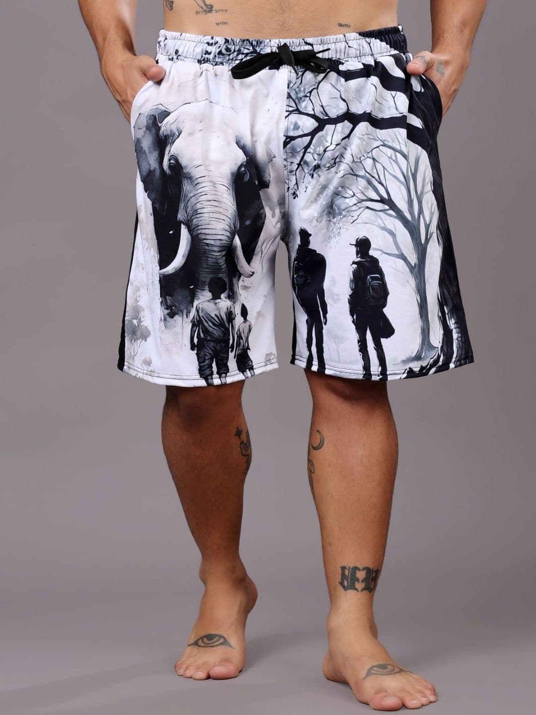 YELLOW TREE Men Printed Regular Fit Mid-Rise Shorts - view 1