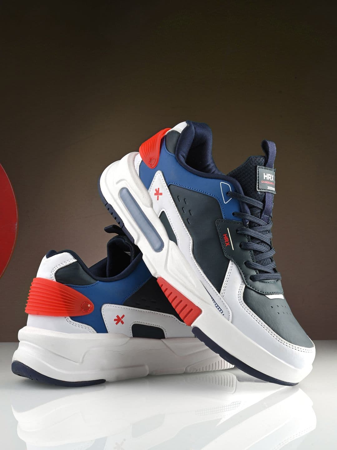 HRX by Hrithik Roshan Men White & Blue Club Culture Sneakers - view 1