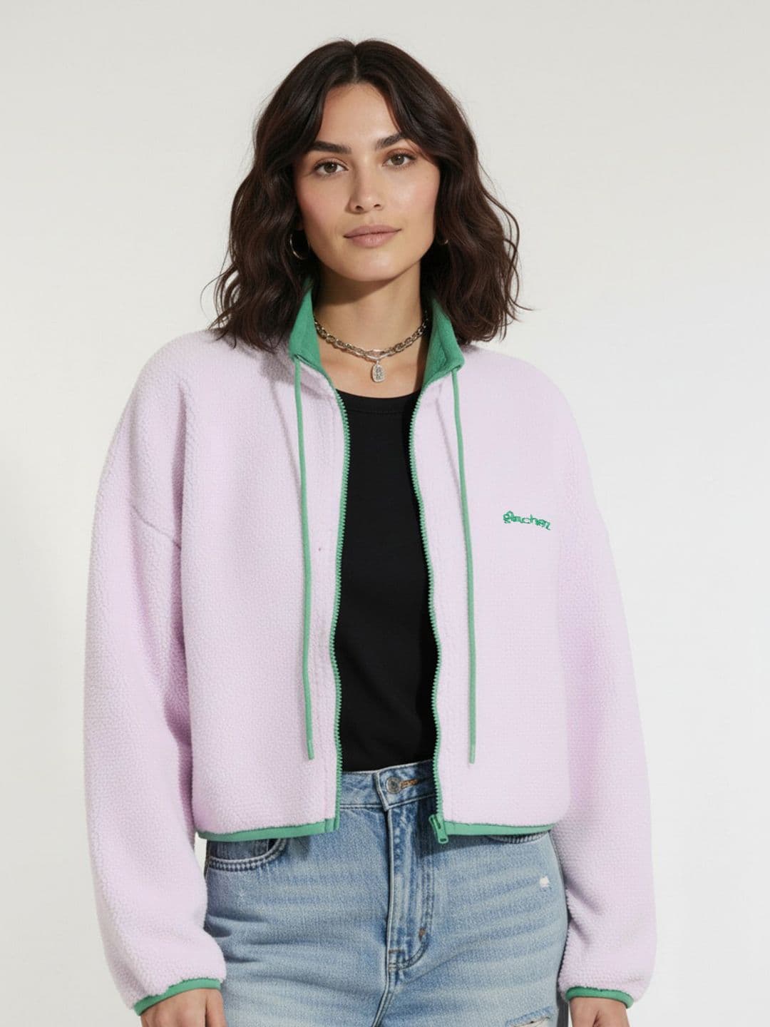 glitchez Sherpa Oversized Jackets - view 1