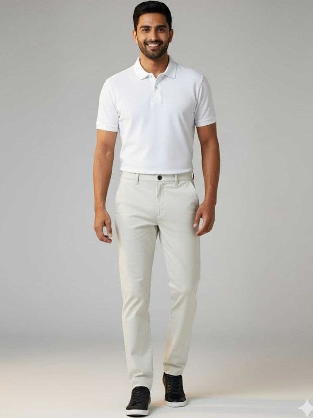 R.Code by The Roadster Life Co. Men Tailored Slim Fit Wrinkle Free Trousers - view 1