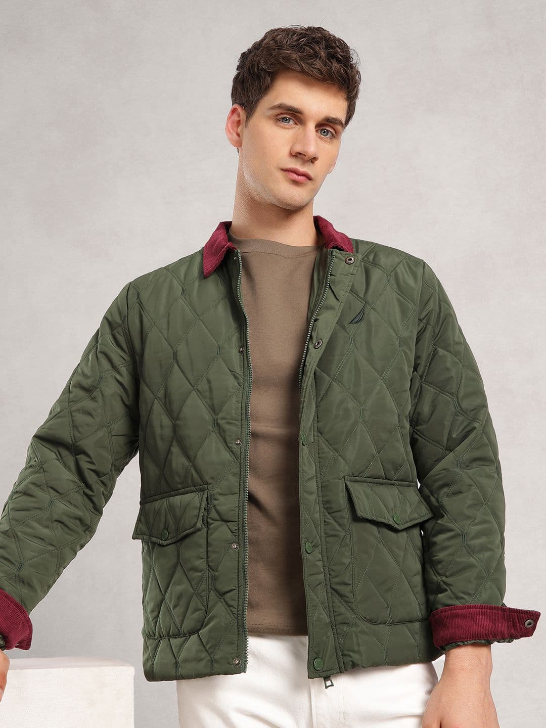Nautica Spread Collar Quilted Jacket - view 1