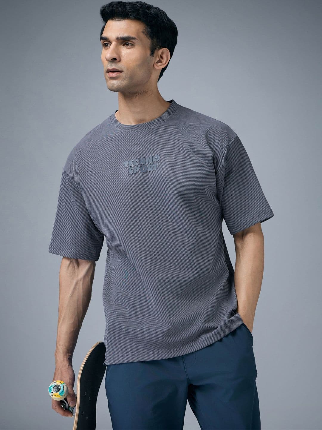 Technosport Men Typography Antimicrobial T-shirt - view 1