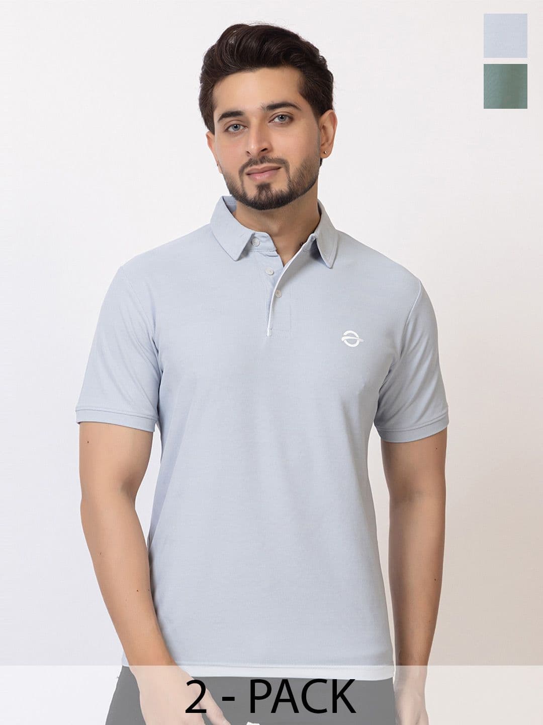 DDOUDDOU Men Brand Logo 2 Polo Collar T-shirt - view 1