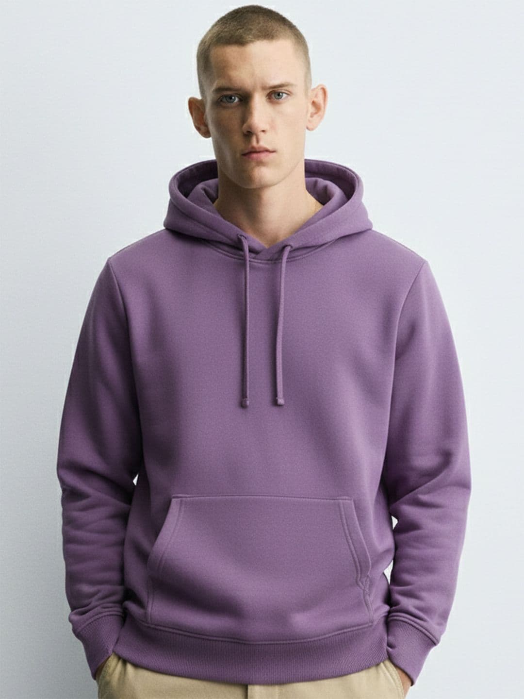 HIGHLANDER Men Purple Hooded Sweatshirt - view 1