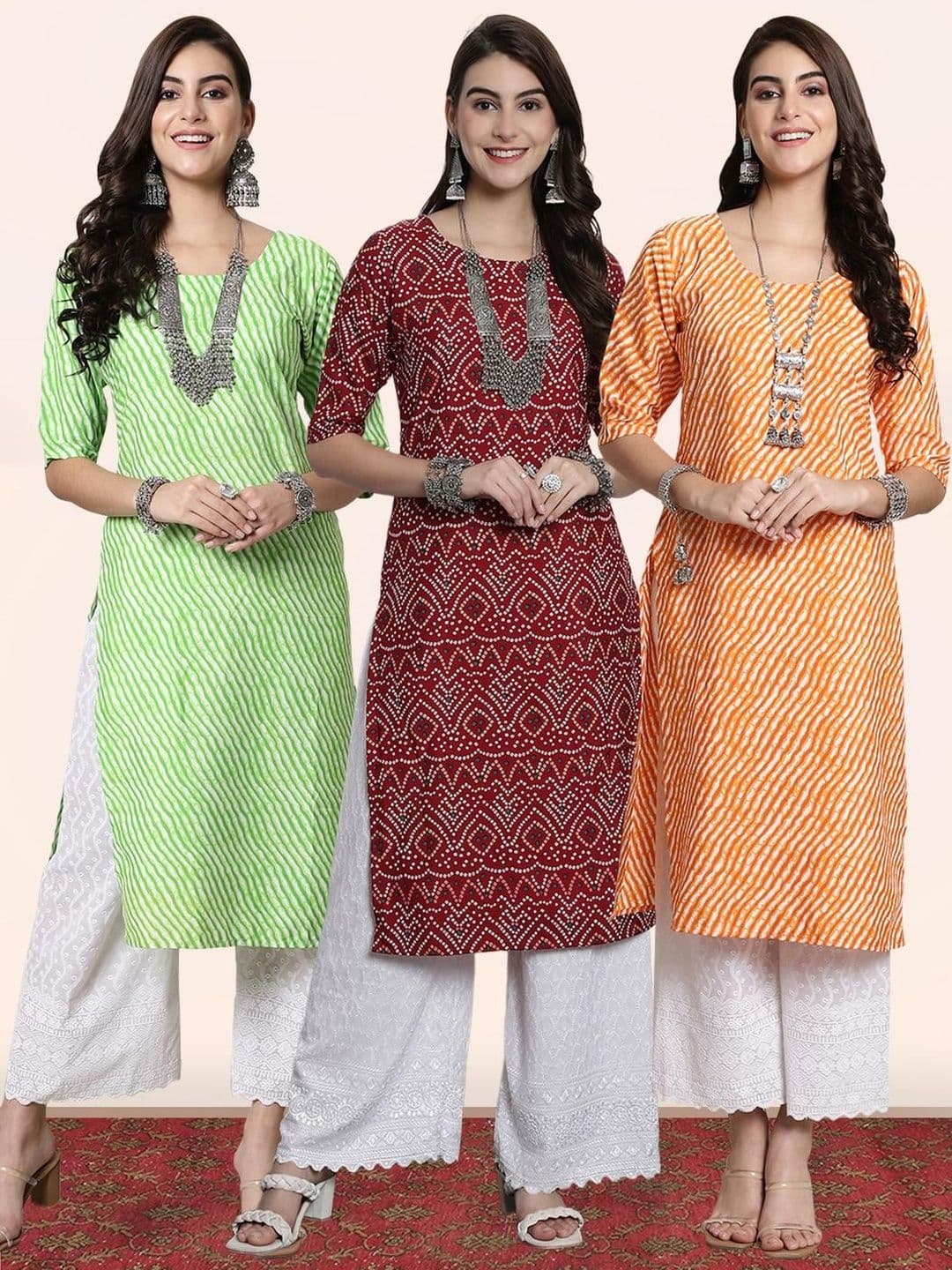 popmantra Women Ethnic Motifs Printed Crepe Kurta - view 1