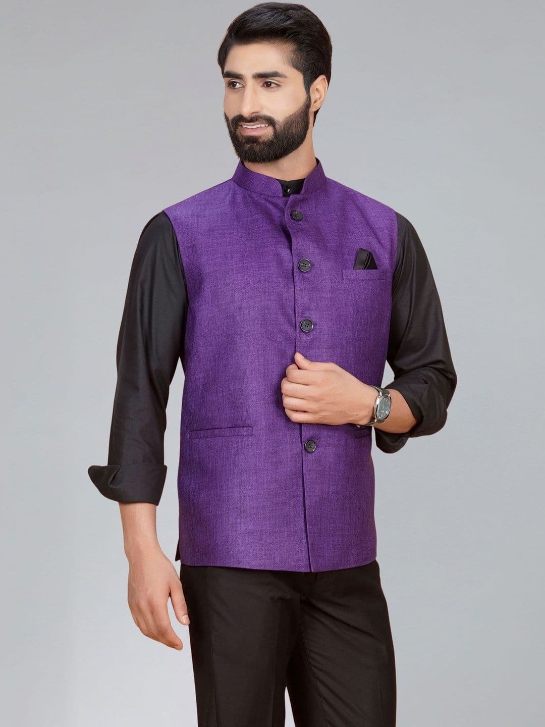Abhimaan Sleeveless Nehru Jacket - view 1