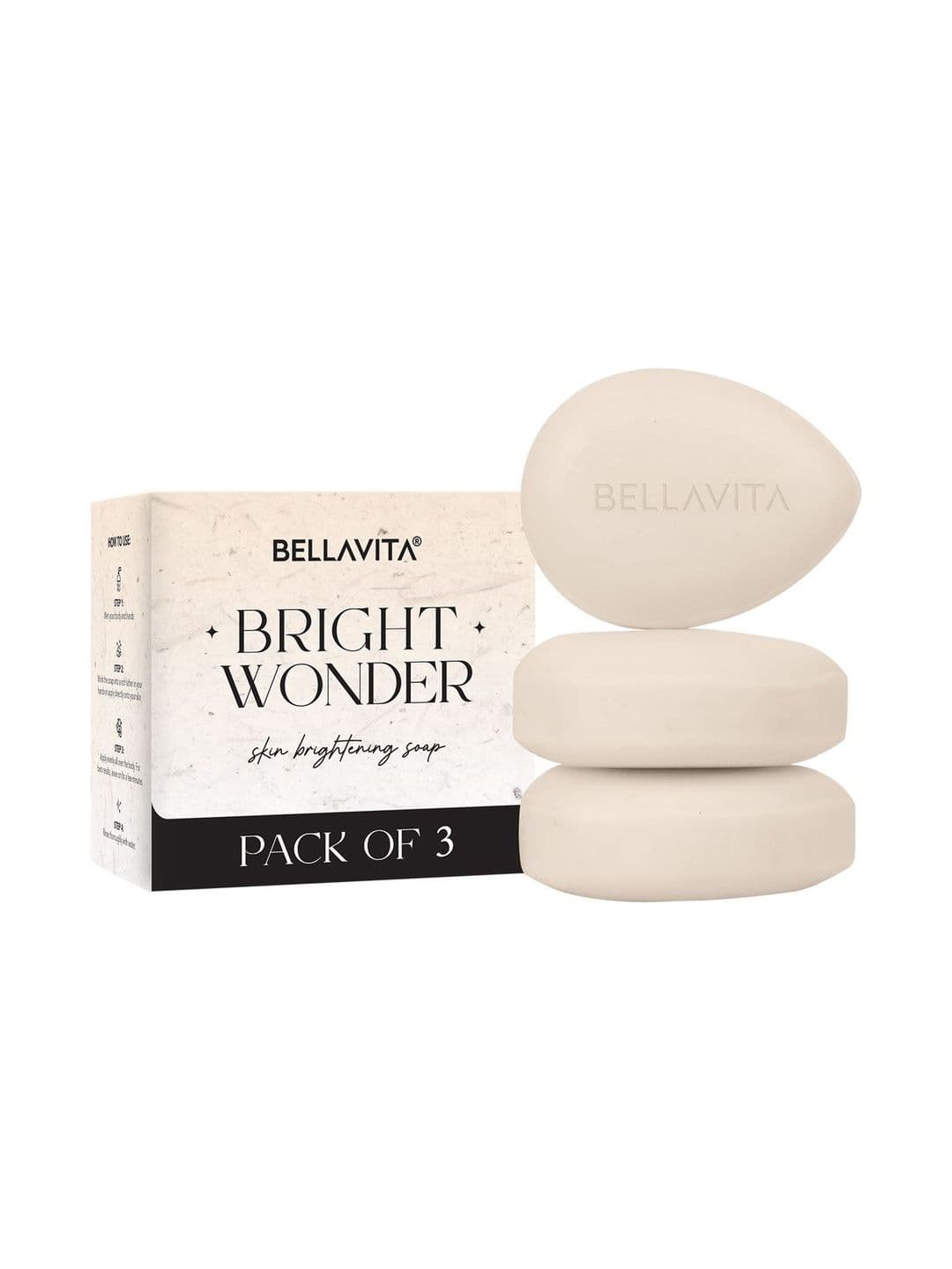 Bella Vita Organic Set of 3 Bright Wonder Brightening Soap with Kojic Acid - 100 g each - view 1