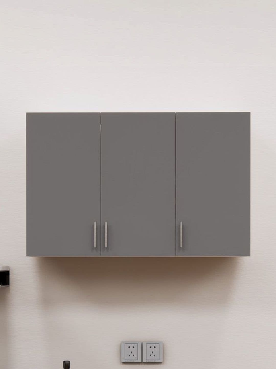 SPECIALITY PANELS Grey 3-Doors Modular Wall Mounted Kitchen Cabinet With Adjustable Shelf - view 1
