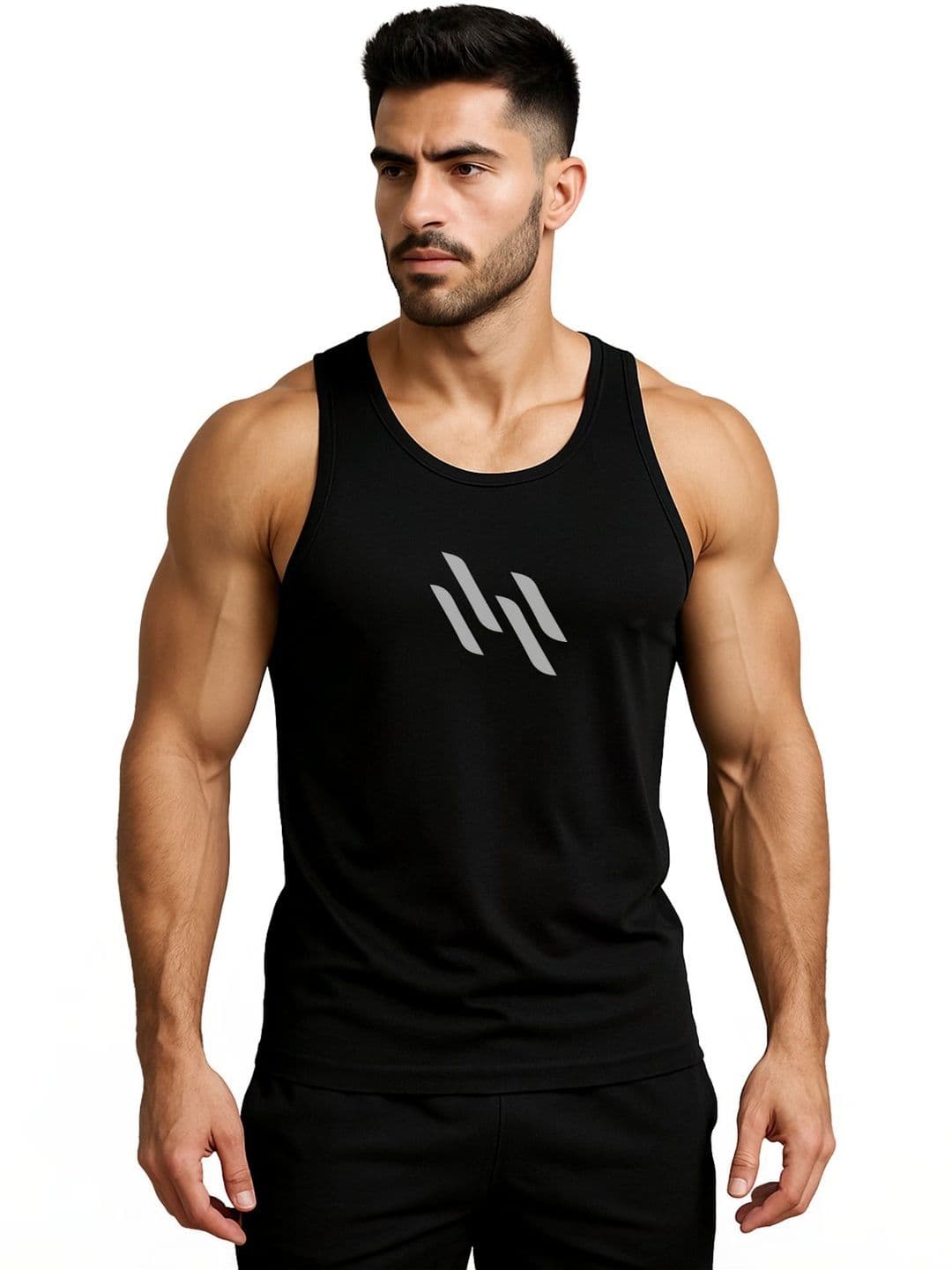 3Colors Men Scoop Neck Sleeveless Gym Vest - view 1