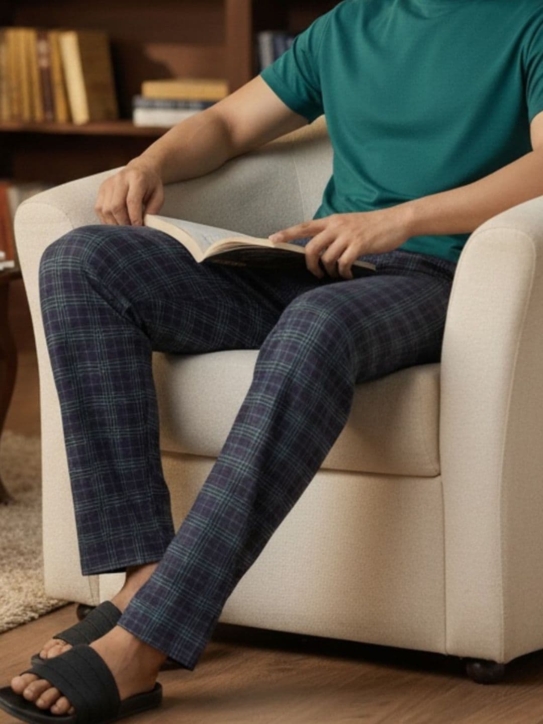XYXX Men Checked Cotton Lounge Pants - view 1
