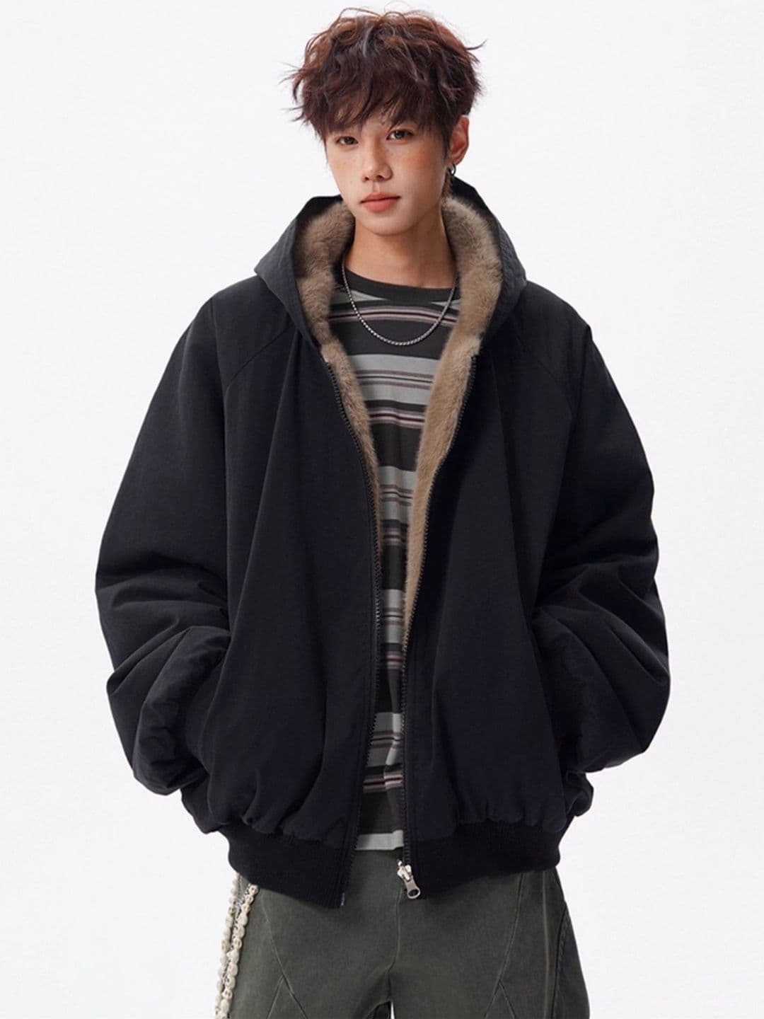 Mast & Harbour Men Woollen Reversible Puffer Jacket - view 1