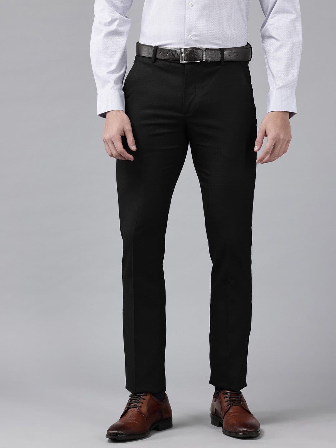 Arrow Men Checked Mid-Rise Tailored Fit Formal Trousers - view 1