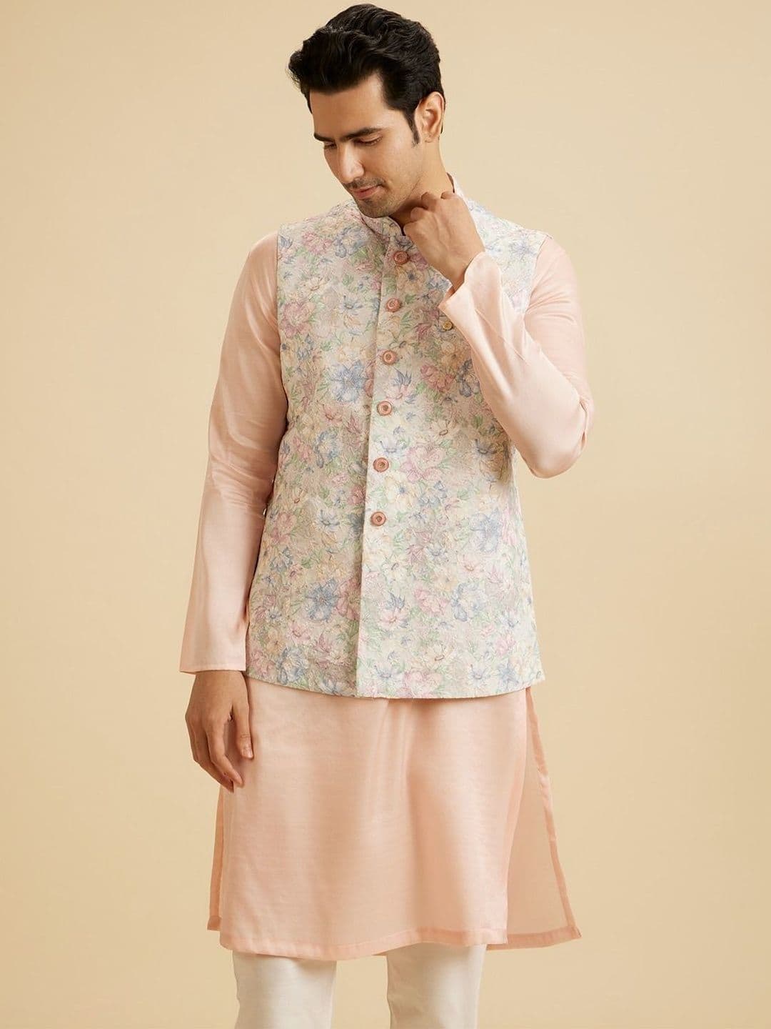Manyavar Printed Nehru Jackets - view 1