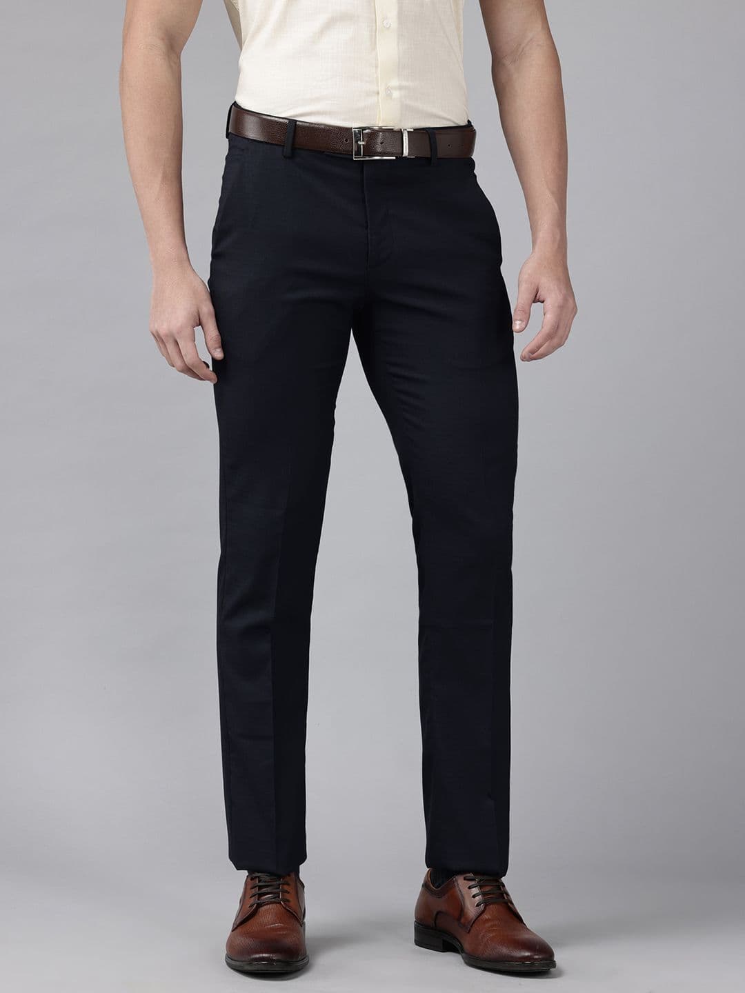 Arrow Men Checked Mid-Rise Tailored Fit Formal Trousers - view 1