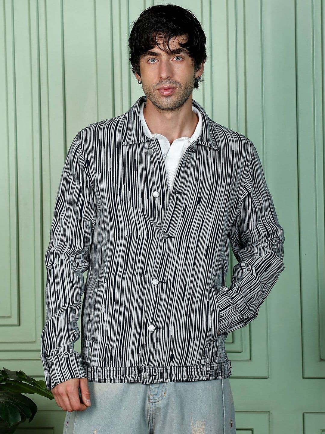 CAHOOT Men Striped Lightweight Bomber Jacket - view 1