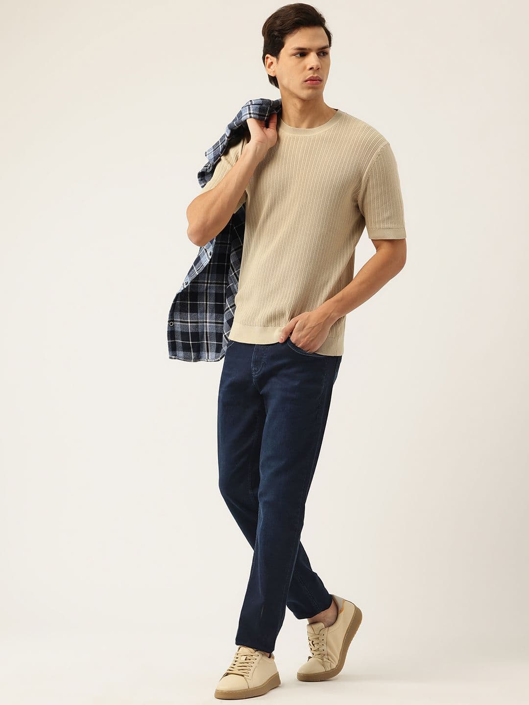 Integriti Men Smart Slim Fit Mid-Rise Light Fade Stretchable Jeans - view 1