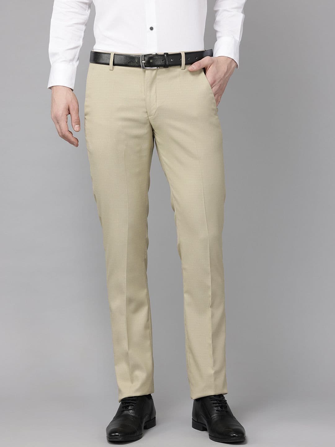 Arrow Men Checked Mid-Rise Tailored Fit Formal Trousers - view 1