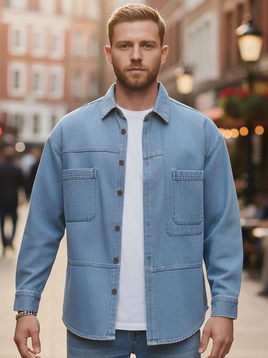 GENZILOOKS Men Woollen Denim Jacket - view 1