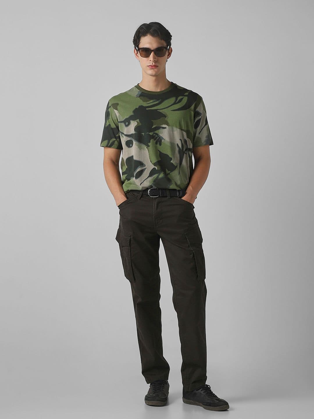 Mufti Men Camouflage Printed Round Neck Cotton T-shirt - view 1