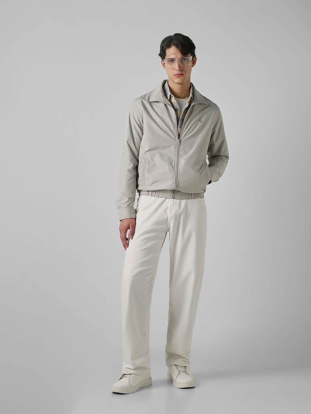 Mufti Men Spread Collar Solid Bomber Jacket - view 1