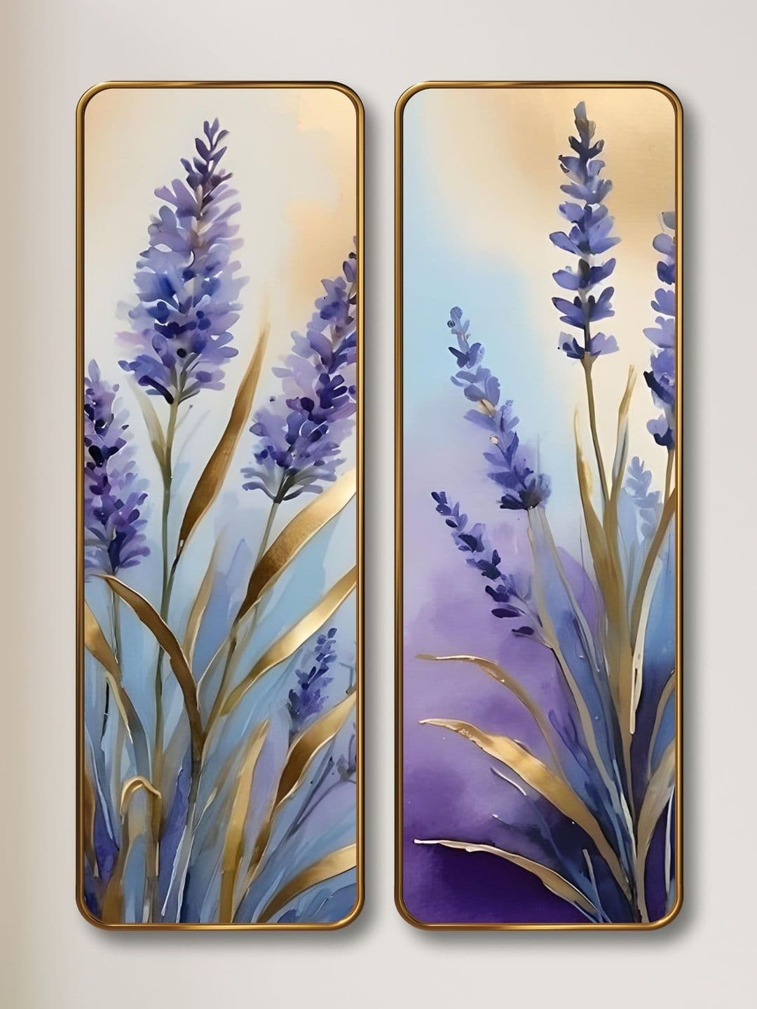 Aura Purple Set of 2 Piece MDF Other Wall Paintings - view 1