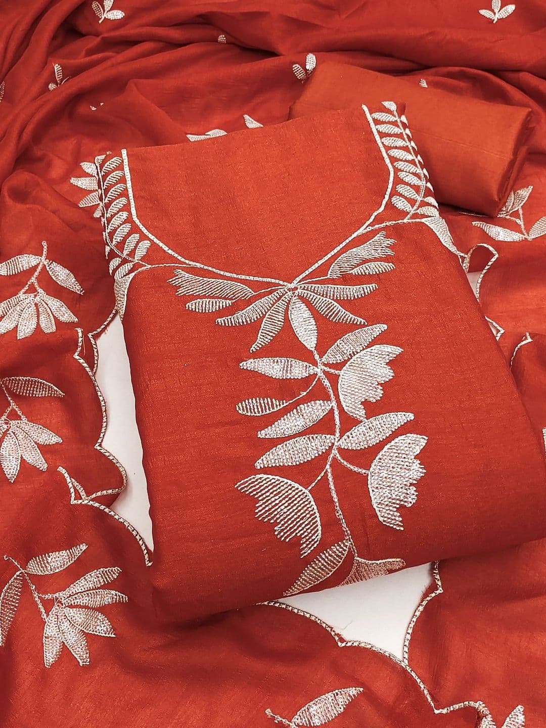 KALINI Embroidered Unstitched Dress Material - view 1