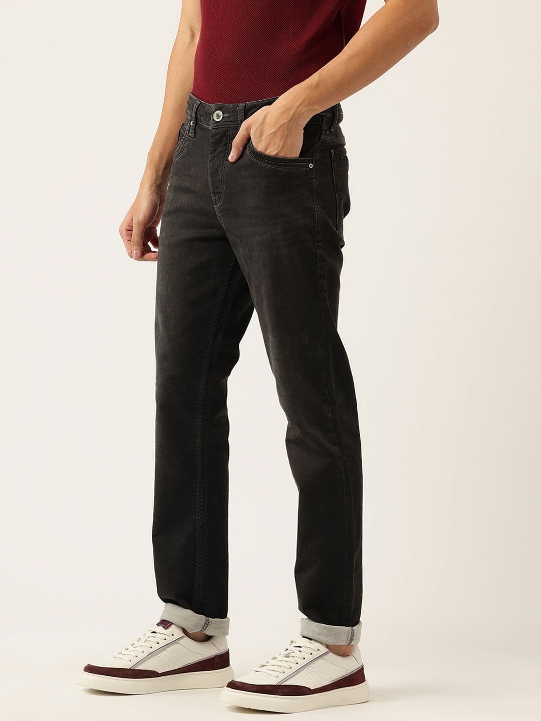 Integriti Men Smart Slim Fit Mid-Rise Light Fade Stretchable Jeans - view 1