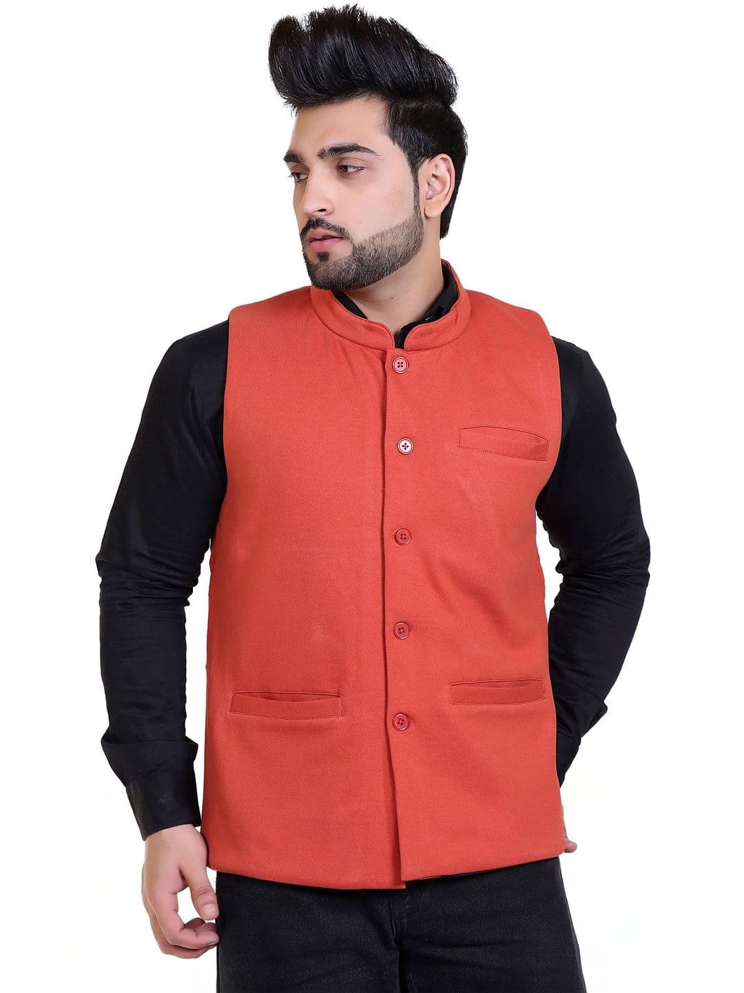 Mast & Harbour Men Fleece Woven Jacket - view 1