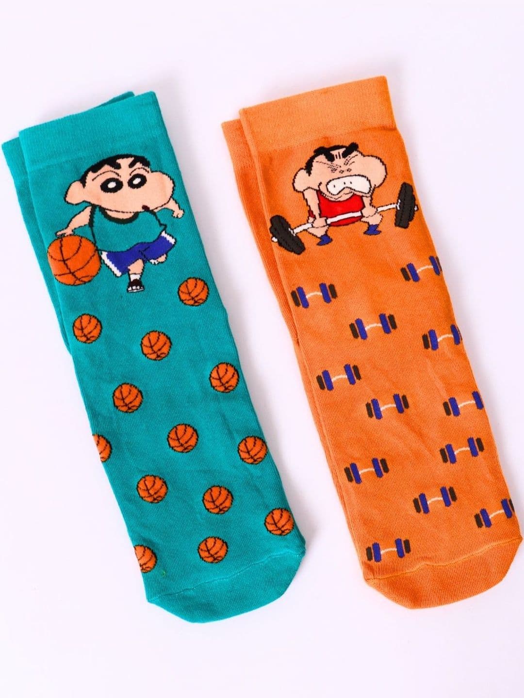Thela Gaadi Pack Of 2 Printed Cotton Calf Length Socks - view 1