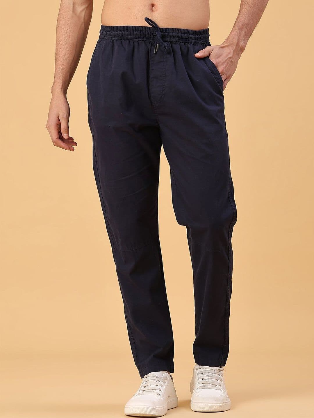 V-Mart Men Cotton Mid-Rise Track Pants - view 1