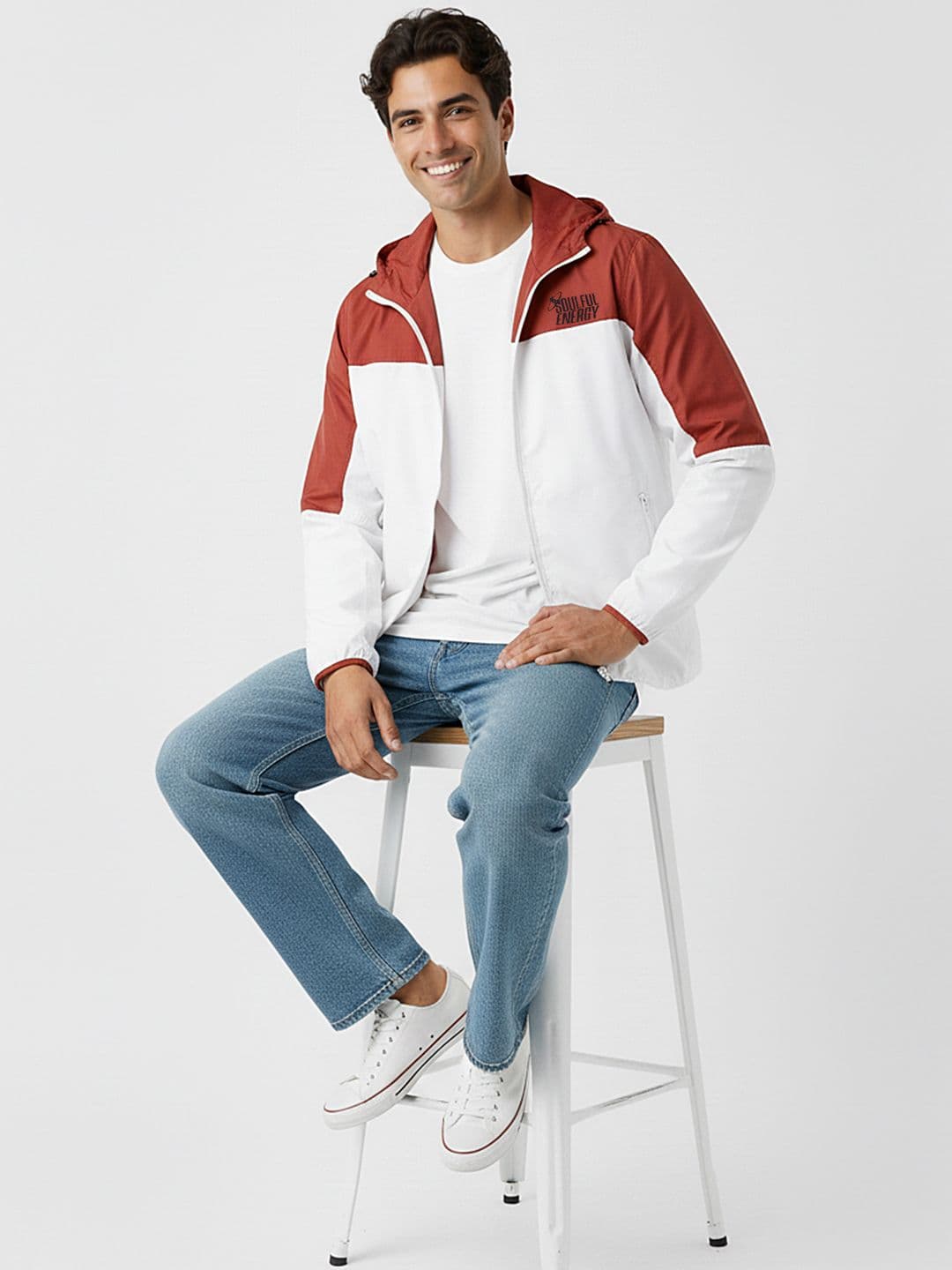HERE&NOW Colourblocked Hooded Tailored Jacket - view 1