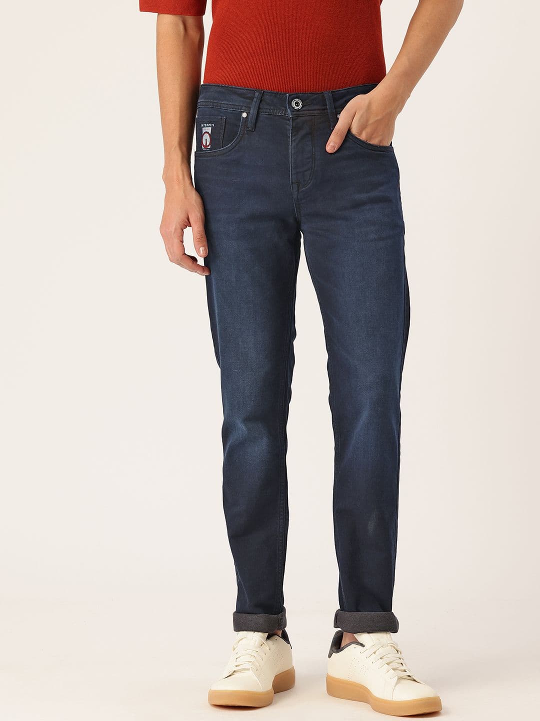 Integriti Men Smart Mid-Rise Slim Fit Light Fade Stretchable Jeans - view 1