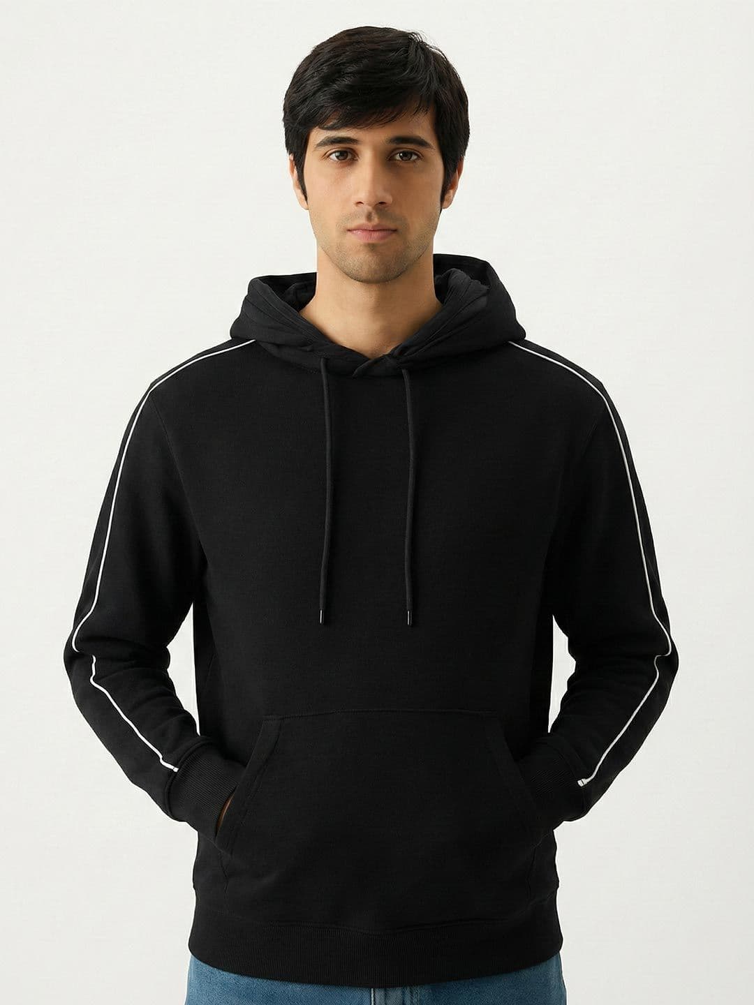 MOHICANS Men Black Relaxed Fit Hoodie - view 1