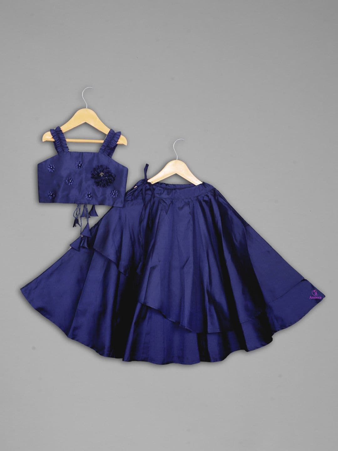 VidiRna Girls Embellished Beads and Stones Ready to Wear Lehenga & - view 1