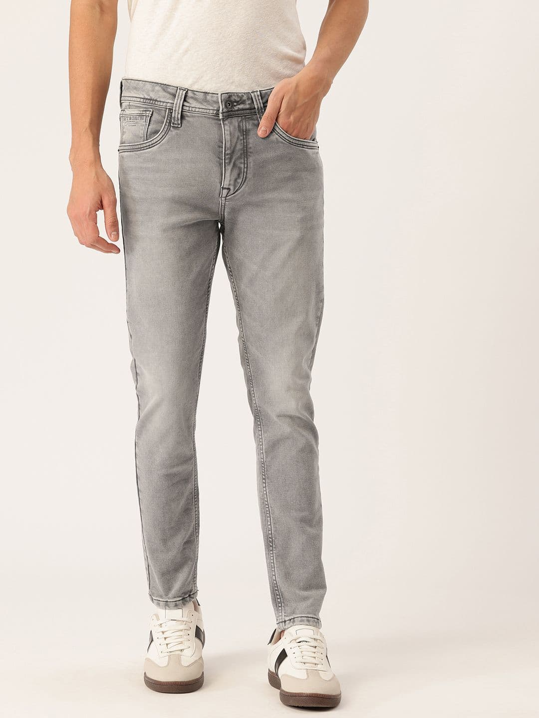 Integriti Men Smart Slim Fit Mid-Rise Light Fade Stretchable Jeans - view 1