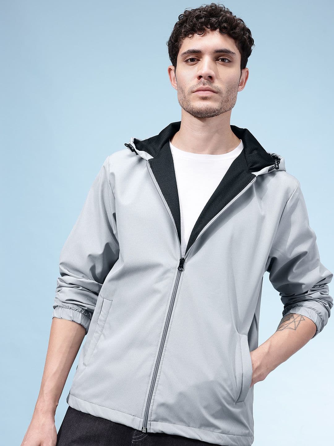 SZN Lightweight Hooded Windcheater Tailored Jacket with Toggle Hem - view 1