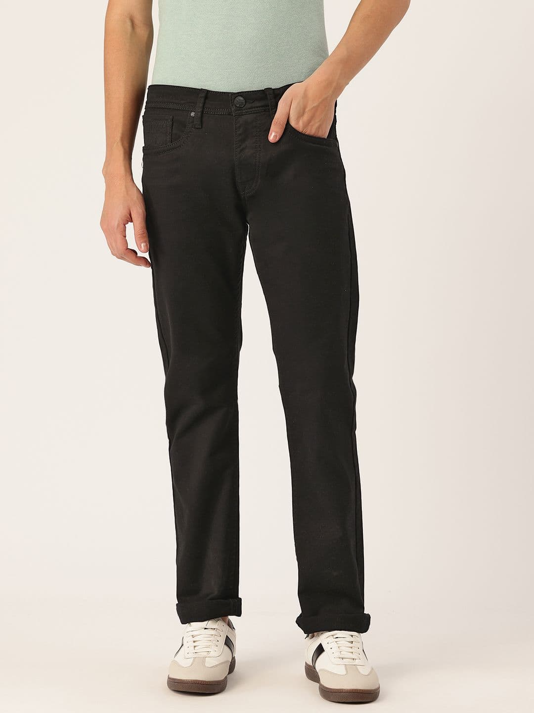 Integriti Men Smart Straight Fit Mid-Rise Stretchable Jeans - view 1