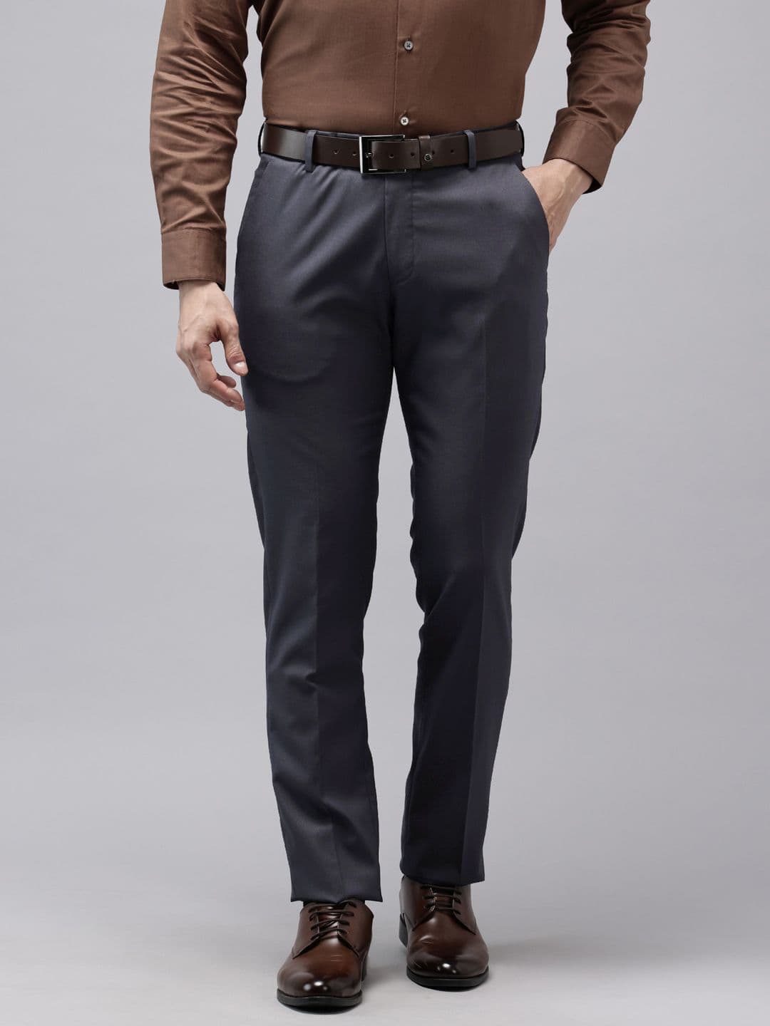 Arrow Men Hudson Tailored Fit Textured Formal Trousers - view 1