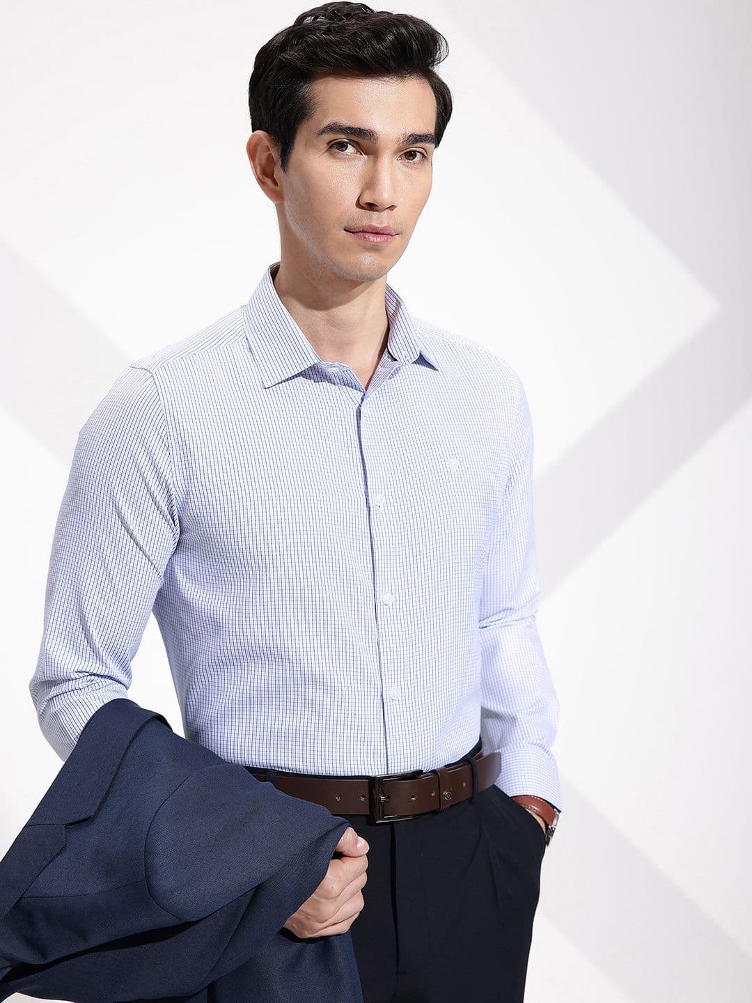 INVICTUS Micro Checked Urban Slim Fit Formal Shirt - view 1