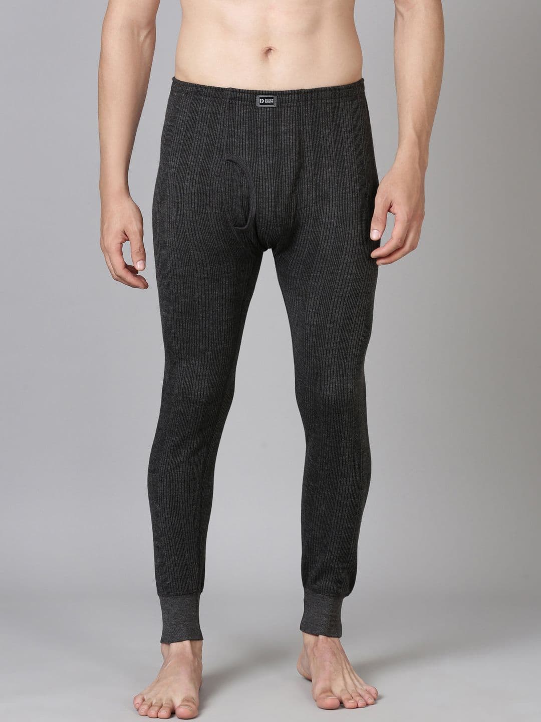 DIXCY SCOTT Men Ribbed Mid-Rise Thermal Bottoms - view 1