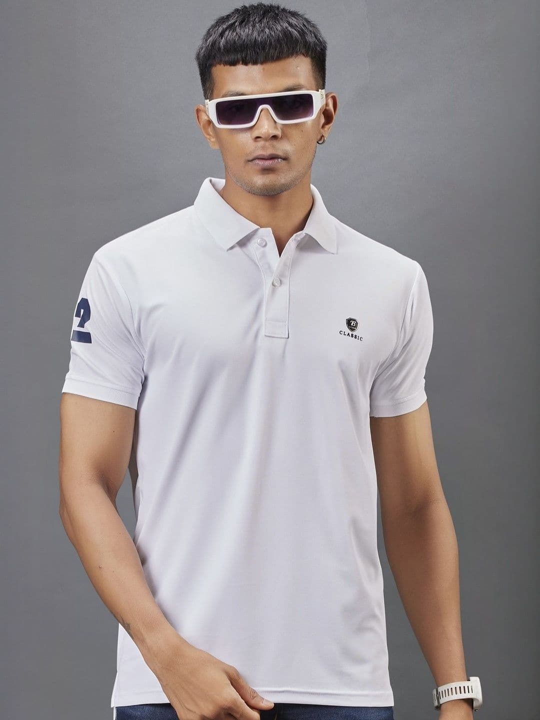 3BROS Men Brand Logo Polo Collar T-shirt - view 1
