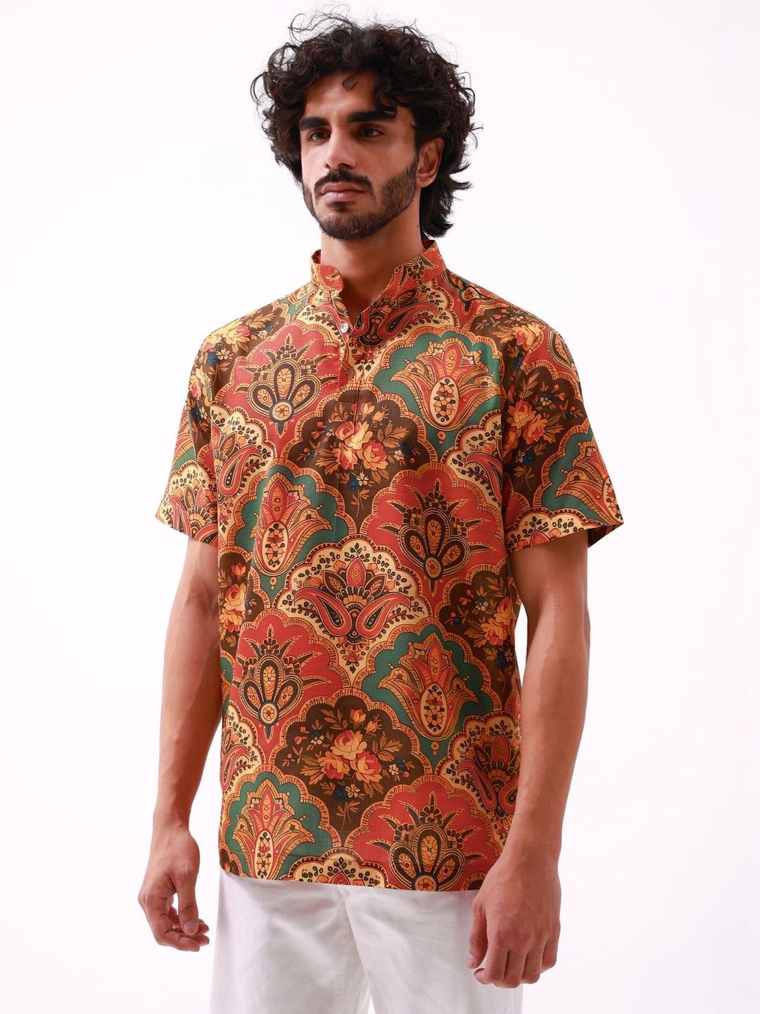 Clazzey Men Floral Printed Kurta - view 1